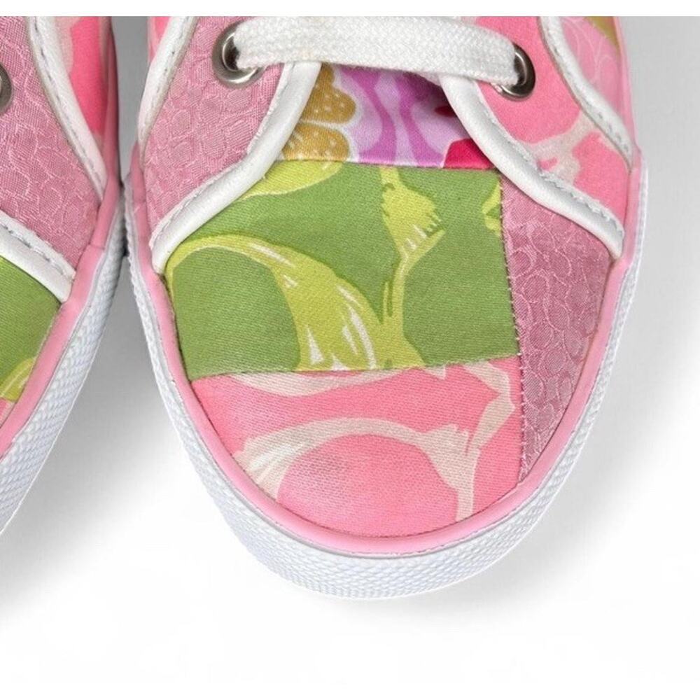 Women’s Coach Dawnell Logo Patchwork Sneakers Pastel Multicolored Size 6.5 - Picture 8 of 8